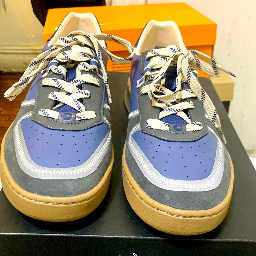 Brand new Men Coach sneakers   CTYSL CLRBLK CRT  color blue mist grey QGW